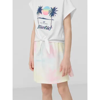 Dívčí sukně 4F HJL22-JSPUD002 MULTICOLOUR ALLOVER Dětská sukně EU 152 HJL22-JSPUD002 MULTICOL ALLOV