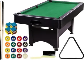 Kulečníkový stůl GamesPlanet M85194 s vybavením černý/zelený