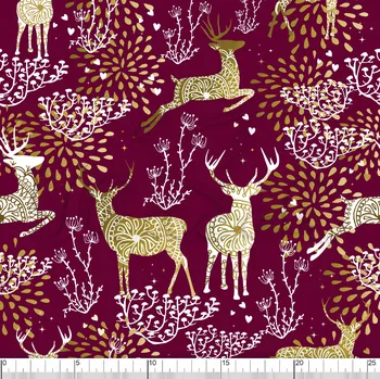 Fleece antipiling, Zlatí jelínci na bordó