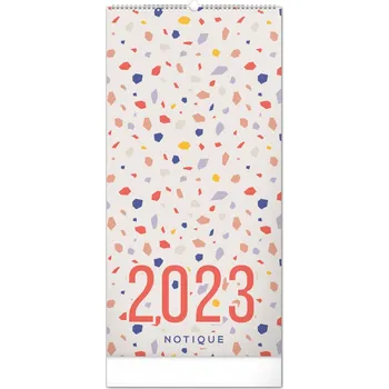 Kalendář Presco Group Nástěnný plánovací kalendář 21 x 42 cm Terazzo 2023