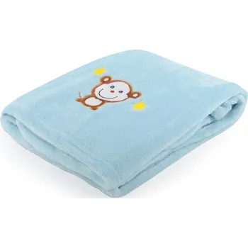 Dětská deka Dětská deka s výšivkou MILLY opička 75x100 cm