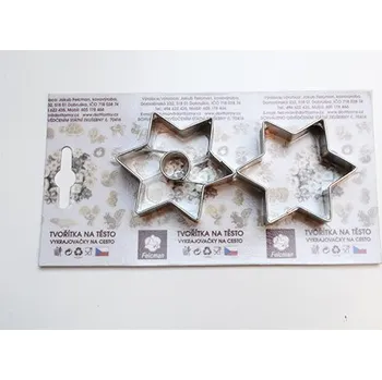 Vánoční dekorace vykr. 0863 Hvězdičky, 4,8cm, 2ks /b.SKIN