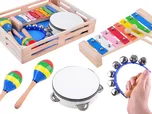 Dřevěné hudební nástroje pro děti 4 ks