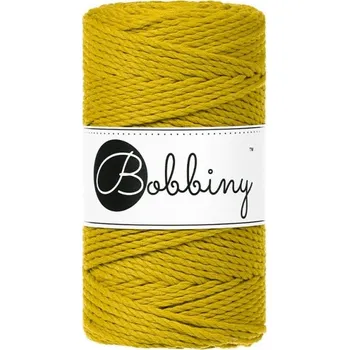 Příze Bobbiny bavlněná šňůra na macramé 3ply REGULAR spicy yellow