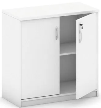Policová skříň Kancelářská skříň Mirelli A+ otevírací 80 x 40 x 80 cm bílá