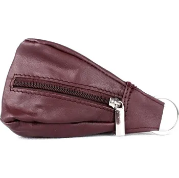 Kabelka Klasická kožená hladká klíčenka "pytlík" Bellugio no. 07 tmavěčervená