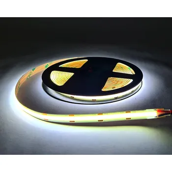 LED páska LED ASN-COB480 5m - 5m COB světelný LED pásek 12V bez izolace 11W/m, 990lm/m, 480pcs Barva: Bílá studená
