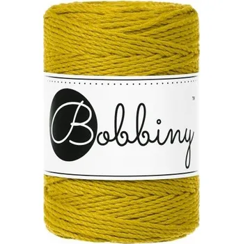 Příze Bobbiny bavlněná šňůra na macramé 3ply BABY spicy yellow