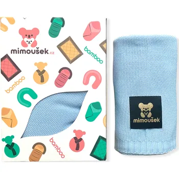 Dětská deka Mimoušek pletená deka 100% bambus baby blue