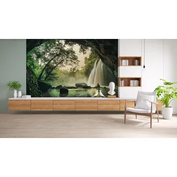 Malvis ® Tapeta Vodopád v tropickém lese Thajsko Vel. (šířka x výška): 288 x 200 cm