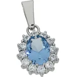 Goldstore Přívěsek bílé zlato oválný akvamarín Váha: 1.80 g