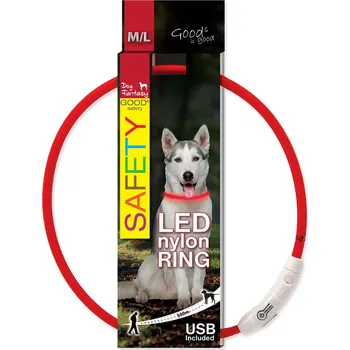 Obojek pro psa Dog Fantasy Světelný obojek napájený přes USB - 70 cm Barva: Růžová