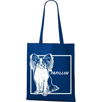 Nákupní taška Plátěná taška Papillon, Barva Modrá, Velikost 40×45 cm, Canvas Nákupní taška Bezvatriko.cz 1180