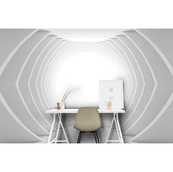 Tapeta Malvis ® Tapeta 3D bílý tunel Vel. (šířka x výška): 144 x 105 cm