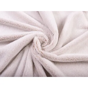 Plyš/umělá kožešina béžová 150 cm