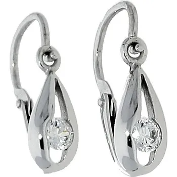 Náušnice Goldstore Dětské náušnice z bílého zlata kapka Váha: 1.05 g