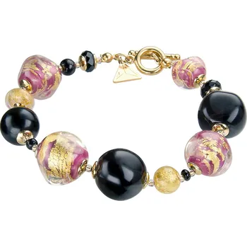 Náramek Lampglas Úchvatný náramek Classy Lady z perel Lampglas