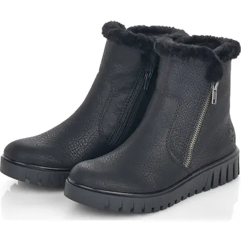 Dámské polobotky Dámská zateplená obuv Y3481-00 Rieker černá Barva: schwarz, Velikost: 39