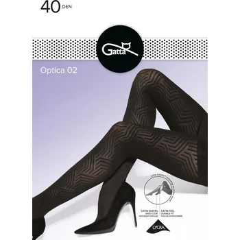 Dámské punčochy Gatta punčochy Optica 02 40DEN - černá, S