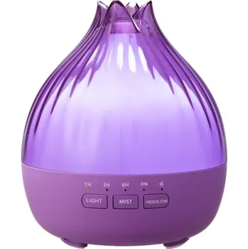 Elektrický aroma difuzér Hütermann S01 aroma difuzér fialová 350 ml - ultrazvukový, 7 LED barev, dálkové ovládání