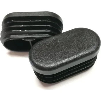 Zátka jeklu oválná 80x25x1,0-3,0mm, rovná, černá, LDPE -- Doprodej