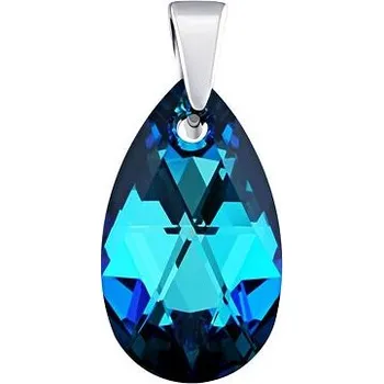 Přívěsek Stříbrný přívěsek Kapka 16mm se Swarovski® Crystals Bermuda Blue LSW172P