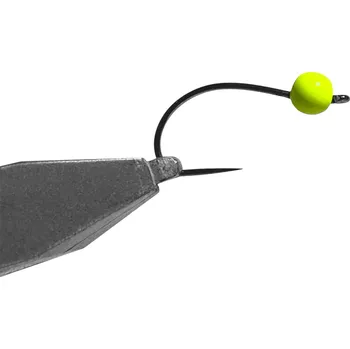 Rybářský háček Jigovky.cz Wolframová Jigová hlavička H 360 BL bez protihrotu vel.8 0,6g žlutá (5ks)