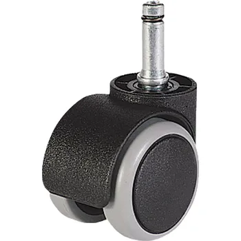 Pojezdové kolečko Kolo nábytkové s pryžovou obručí 50 mm otočné s čepem(11x22)-nosnost 25 kg