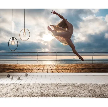 Tapeta Malvis ® Tapeta Baletka při západu slunce Vel. (šířka x výška): 144 x 105 cm