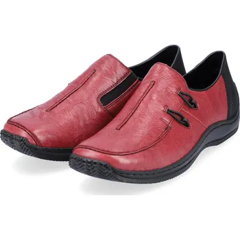 Dámské polobotky Dámské kožené polobotky L1751-35 Rieker červené Barva: rot kombi, Velikost: 39