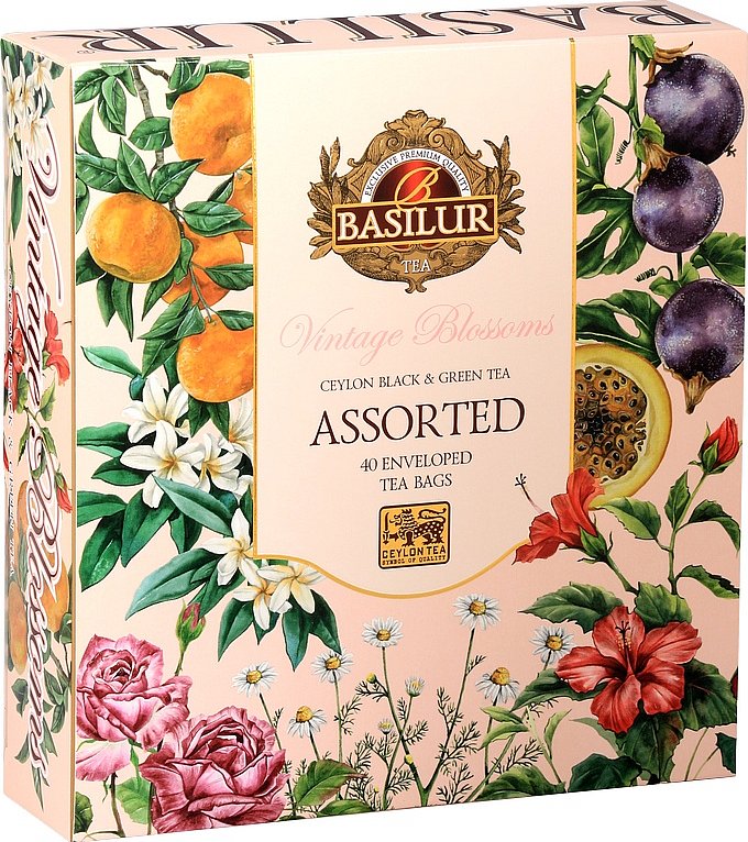 Foto Čaj BASILUR Vintage Blossoms Assorted přebal 40 ks - Zbozi.cz