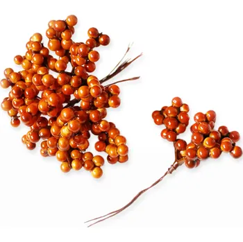 Zahradní dekorace Bobule přízdoba 6ks/11cm oranž