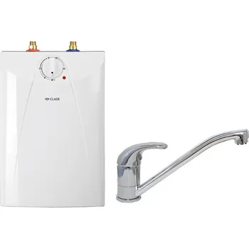 Bojler CLAGE S 5-U + BDP zásobníkový ohřívač pro spodní montáž s armaturou BDP, 5 l, 4100-42057