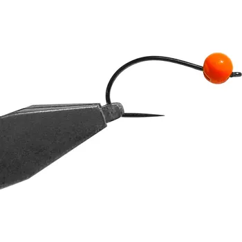 Rybářský háček Jigovky.cz Wolframová Jigová hlavička H 360 BL bez protihrotu vel.8 0,6g oranžová (5ks)
