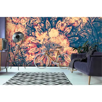 Malvis ® Tapeta Mandala ohnivá Vel. (šířka x výška): 288 x 200 cm