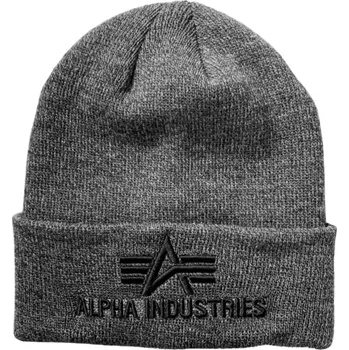 Kšiltovka Alpha Industries 3D Beanie (charcoal heather) kulich