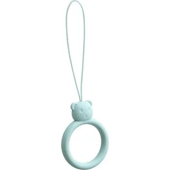 Šňůrka na mobil (silicone) Ring, barva tyrkysová