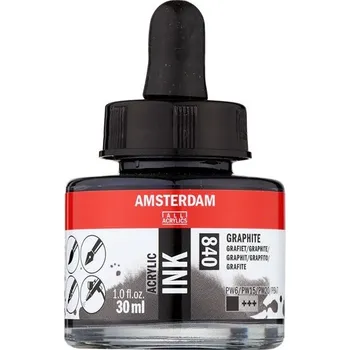 Akrylový inkoust Amsterdam - 840 Graphite Objem: 30 ml