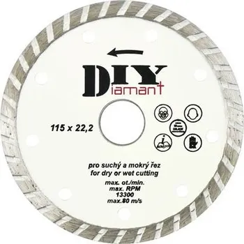 Řezný kotouč Diamantový kotouč HOBBY Turbo 115 DIY TURBO