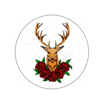 Jedlá dekorace na dort JELEN hlava, VARIANTA Jedlý papír 1545