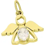 Goldstore Zlatý přívěsek anděl bílý zirkon Váha: 1.40 g