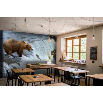 Fototapeta Malvis ® Tapeta Medvědi na lovu Vel. (šířka x výška): 144 x 105 cm