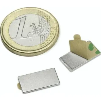 Dekorativní magnet Neodymový magnet kvádr 15&nbsp;×&nbsp;8&nbsp;×&nbsp;1&nbsp;mm, samolepicí 3M, síla 650&nbsp;g