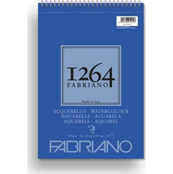 Umělecký papír Fabriano 1264 Aquarelle 19100648 A5 300g, 30 listů, kovová vazba