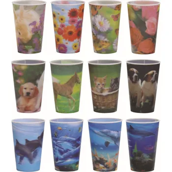 Termohrnek Kelímek 350 ml 3D potisk 12 dekorů plast