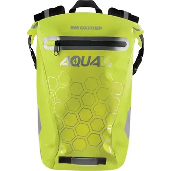 Zavazadlo na motocykl Vodotěsný batoh OXFORD Aqua V12 (žlutá fluo, 12L)