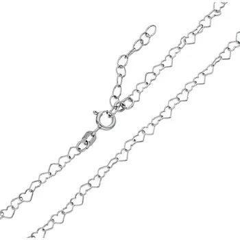 Náramek Goldstore Stříbrný náramek na nohu srdíčkový Váha: 1.60 g, Délka: 24-27 cm