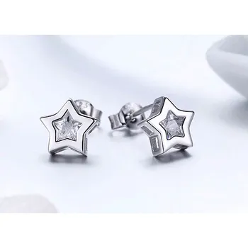 Šperkovnice Malá hvězda stříbrné náušnice , stříbro, kuličky, originální šperky