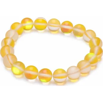 Náramek Opalit Sunset aura náramek korálkový obvod cca 17 až 22 cm