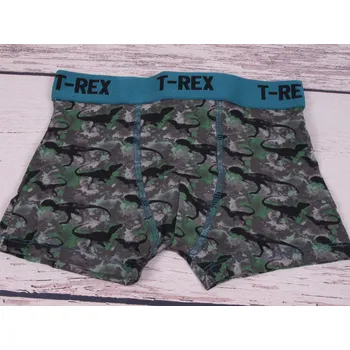 Chlapecké spodní prádlo boxerky YO šedé maskáčové T-rex velikost oblečení - děti: 134/140